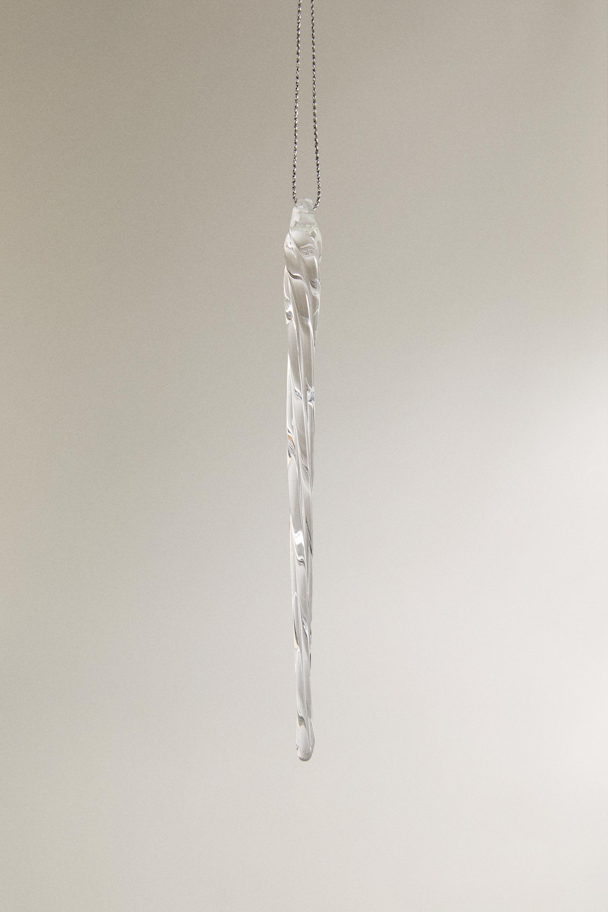 GLASS DROPLET CHRISTMAS TREE ORNAMENT